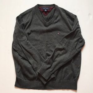 Tommy Hilfiger Gray Sweater. Medium. V-Neck